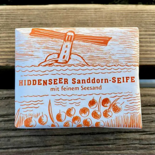 Handgemachte Sanddorn-Seife Peeling Seesand Hiddensee Ostsee