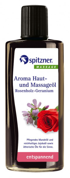 Aroma Haut- und Massageöl ROSENHOLZ-GERANIUM