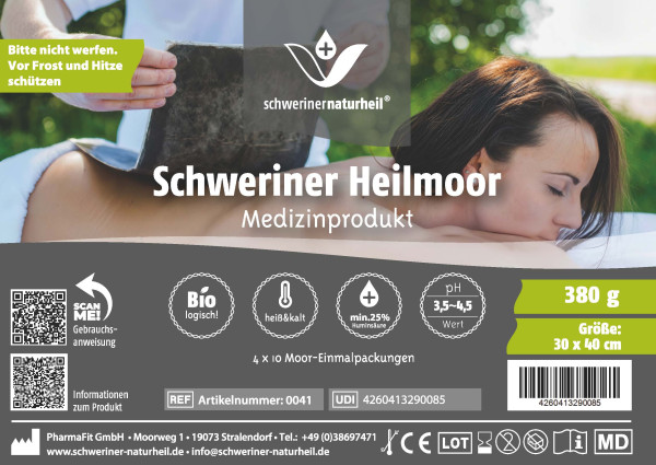 Schweriner Heilmoorpackung 6 Kartons mit 240 Packungen