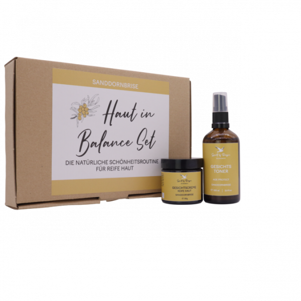 Haut in Balance Set Sanddornbrise Toner reichhaltige Creme